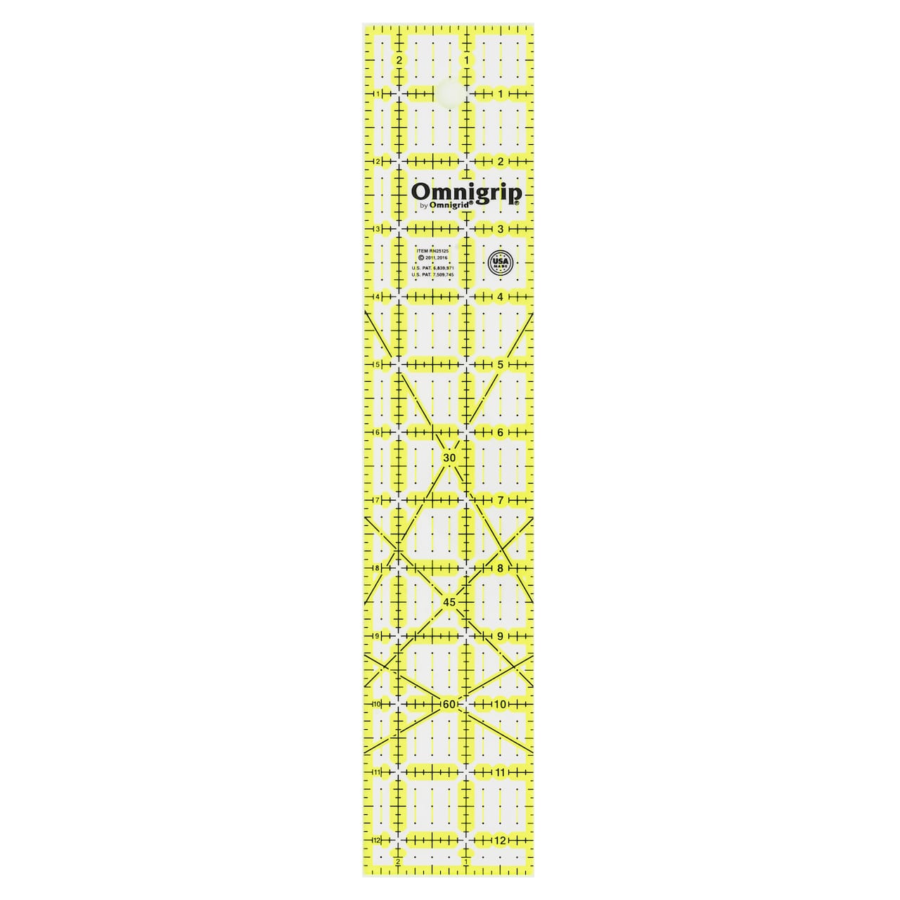Omnigrip® by Omnigrid® 2.5 x 12.5 Non-Slip Rectangle Quilting Ruler